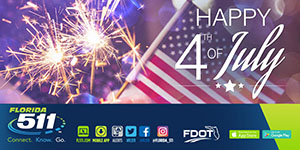 Celebrate Independence Day using the FL511 Mobile App