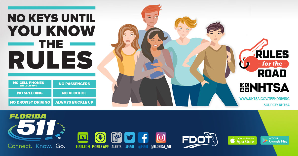 Use FL511 during National Teen Driver Safety Week this month